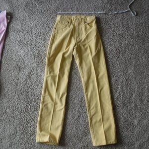 RARE Vintage Wrangler Yellow High Waist Straight Boot Cut Jeans